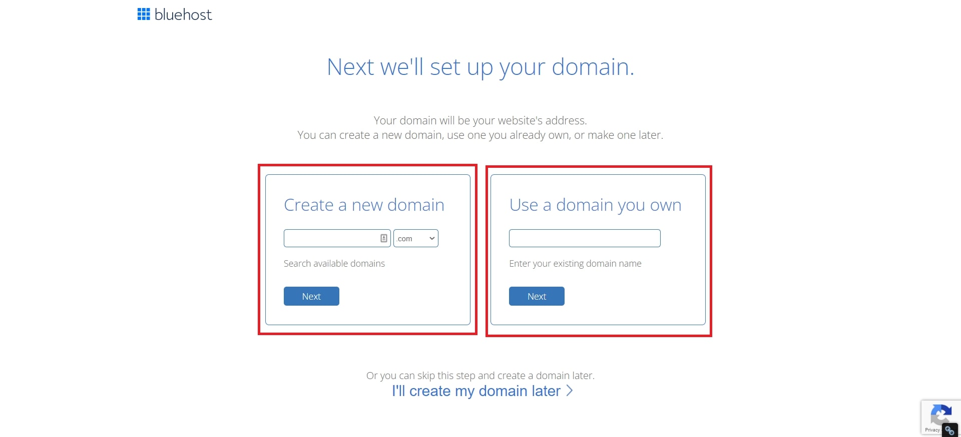 bluehost-domain-registration