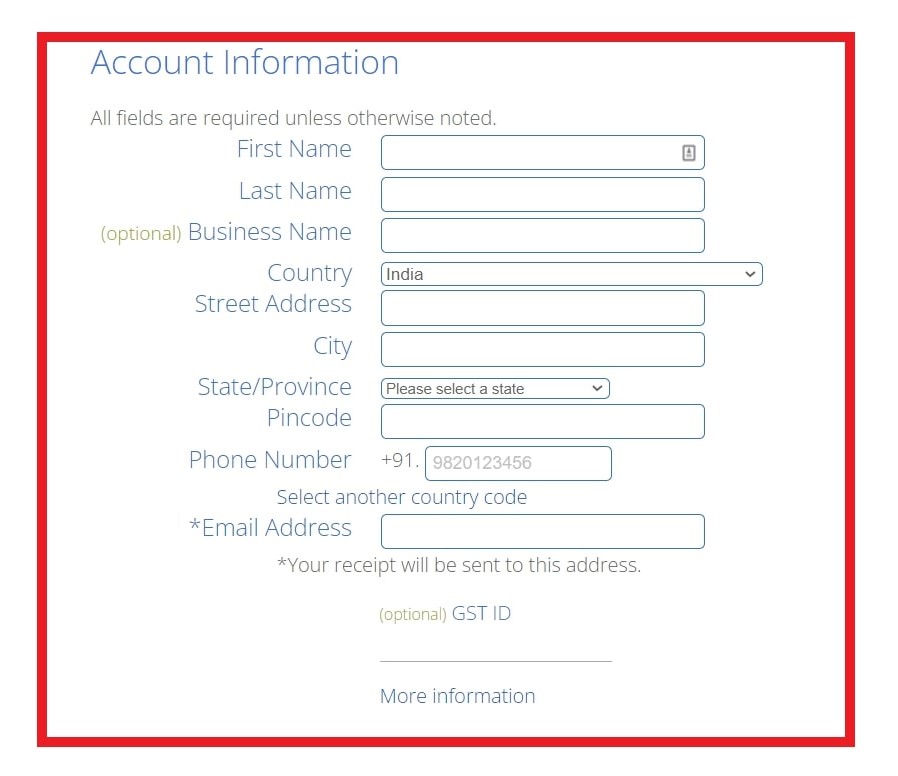 hosting-account-information