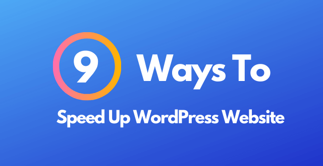 speed up wordpress site