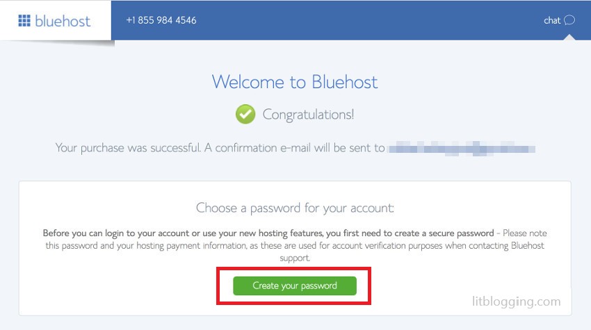 Bluehost-welcome-page