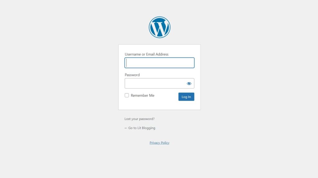 wordpress-login-page